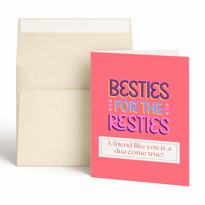 Bestie for the Restie Islamic Friendship Greeting Card