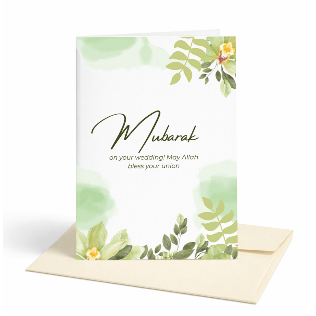 Mubarak on Your Wedding Islamic Greeting Card | Islamic Wedding Greeting Card