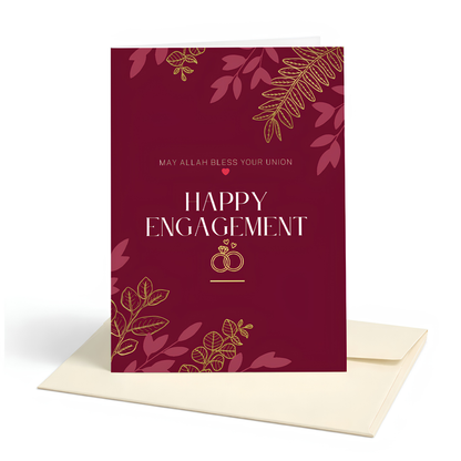 May Allah Bless Your Union | Engagement Greeting Card