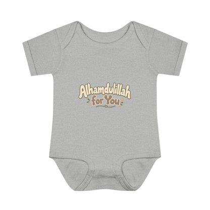 “Alhamdulillah for You” Baby Bodysuit — Newborn Islamic Celebration Onesie