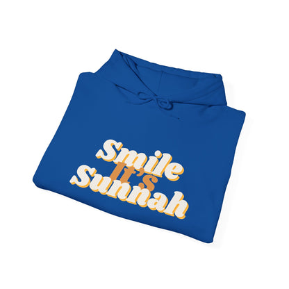 Smile It's Sunnah Hoodie — Retro Yellow Script Hoodie