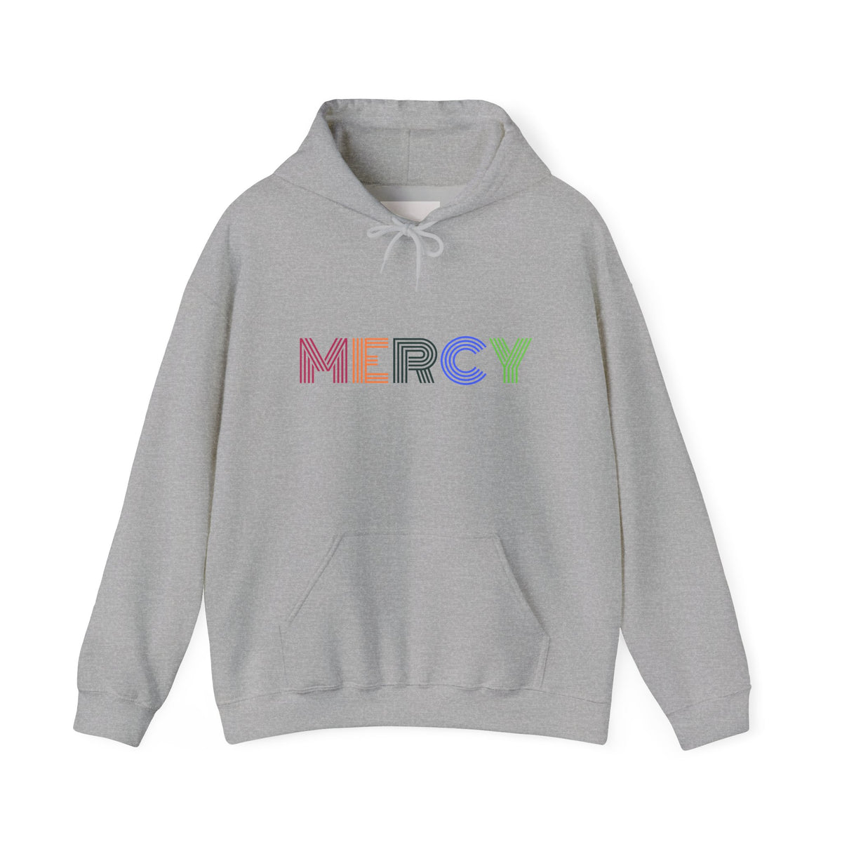 Mercy Hoodie — Colorful Mercy Graphic Hooded Sweatshirt