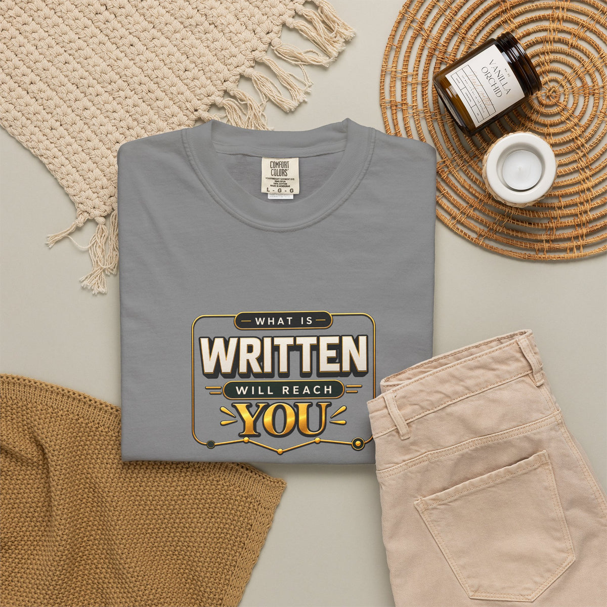 Inspirational 'Written Will Reach You' Graphic T-Shirt