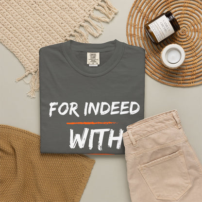 Inspirational Quran Quote T-Shirt — "For Indeed, With Hardship Comes Ease"