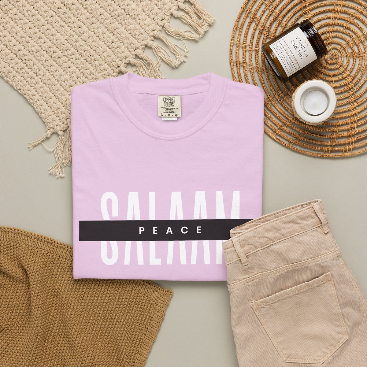 Salaam Peace T-Shirt — Minimal Islamic Greeting Tee
