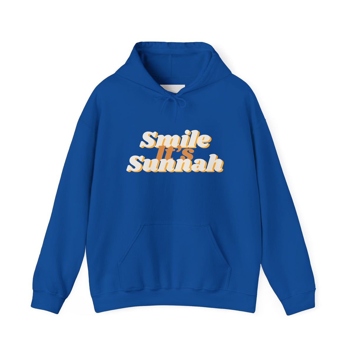 Smile It's Sunnah Hoodie — Retro Yellow Script Hoodie