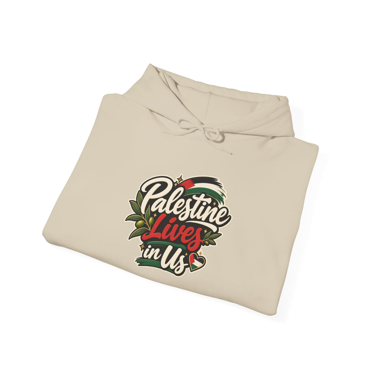 Hoodie — "Palestine Lives in Us" Graphic Hoodie