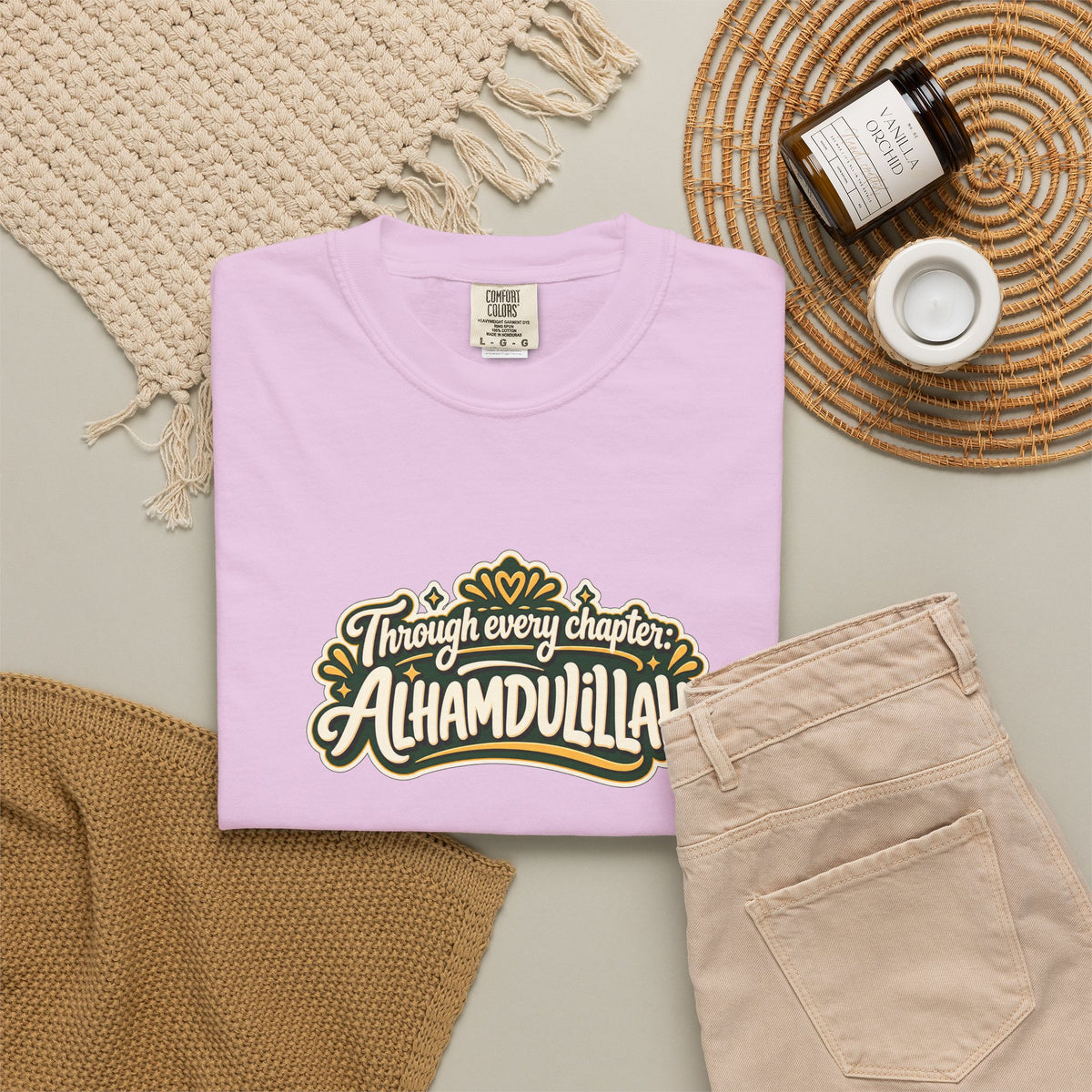 Alhamdulillah Graphic T-Shirt — 'Through Every Chapter' Tee