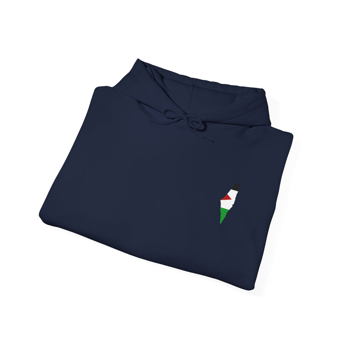 Minimalist Palestinian Flag Hoodie – Small Chest Emblem