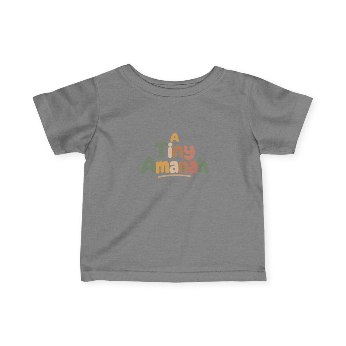 Infant Tee — "A Tiny Amanah" Colorful Retro Baby Shirt