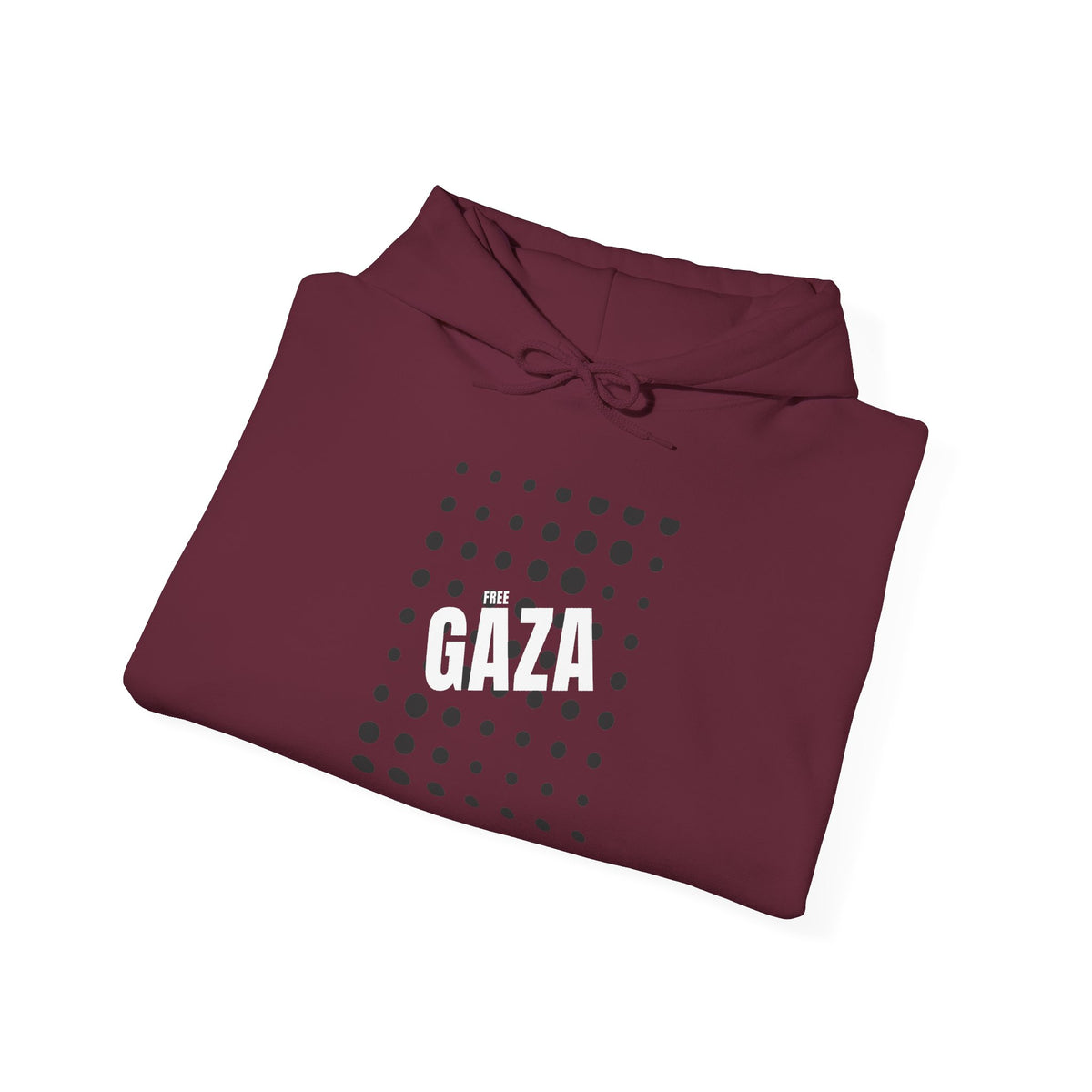 Gaza Solidarity Hoodie — Minimal Dot Grid Protest Sweatshirt