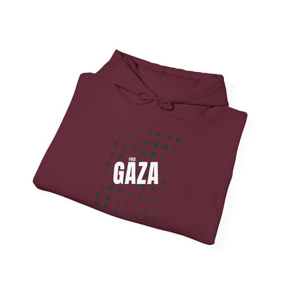 Gaza Solidarity Hoodie — Minimal Dot Grid Protest Sweatshirt