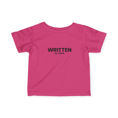 Infant Tee - "WRITTEN by Allah" Minimal Islamic Baby Shirt