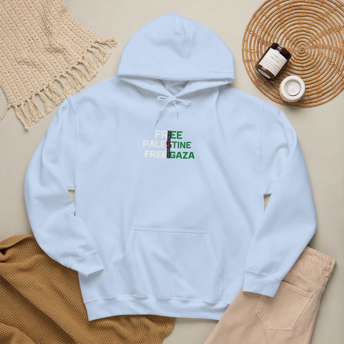 Free Palestine Free Gaza Hoodie – Solidarity Protest Pullover