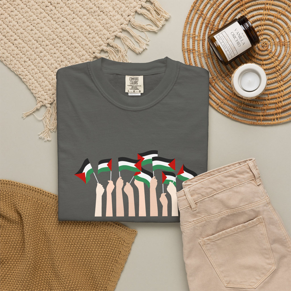 Palestine Flags T-Shirt — Minimal Graphic Tee