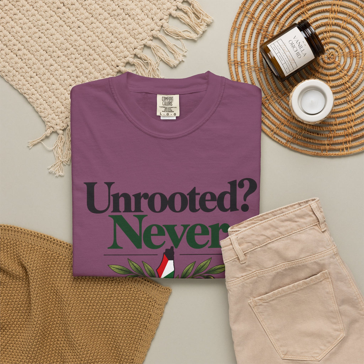 Unrooted? Never. T-Shirt — Botanical Resilience Graphic Tee