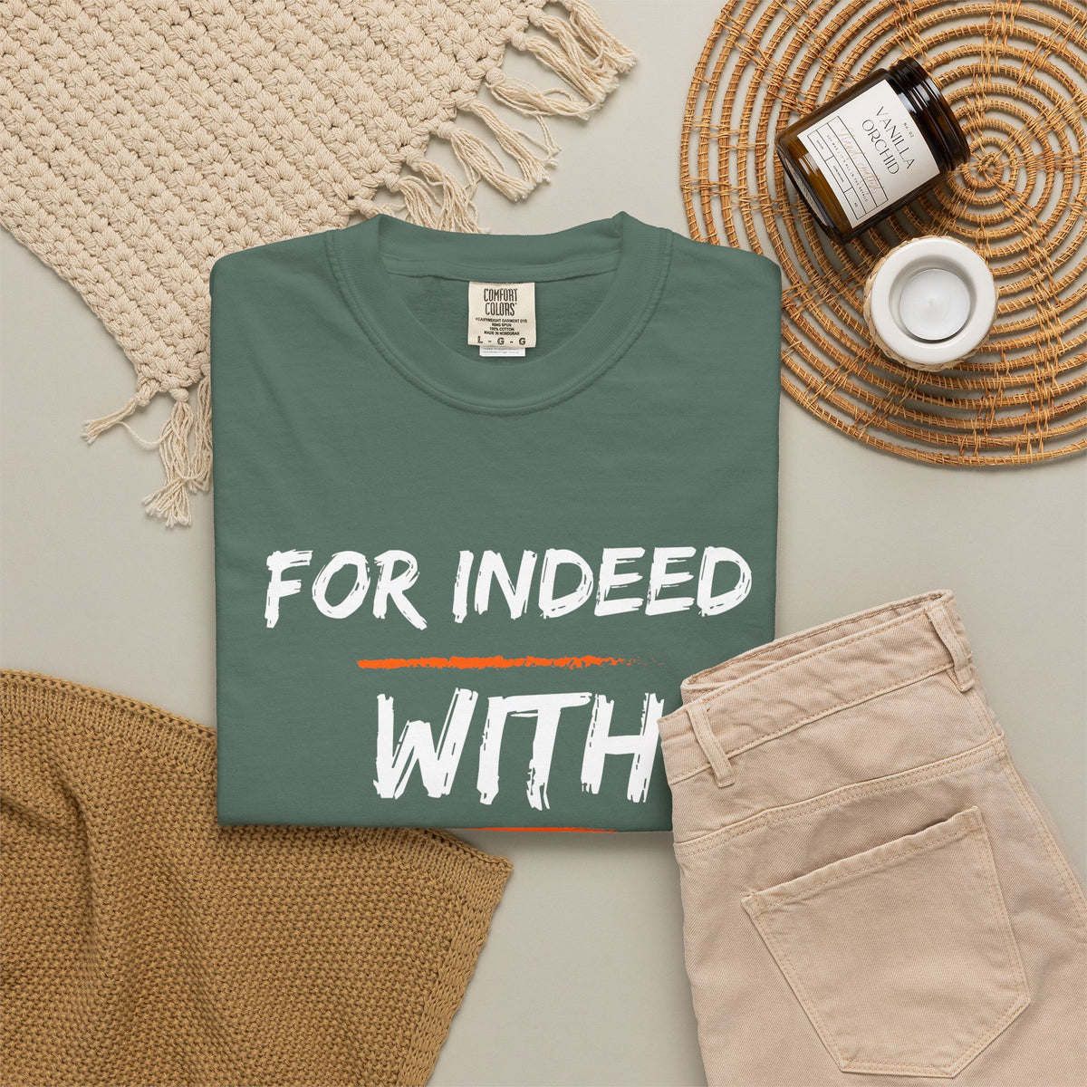 Inspirational Quran Quote T-Shirt — "For Indeed, With Hardship Comes Ease"
