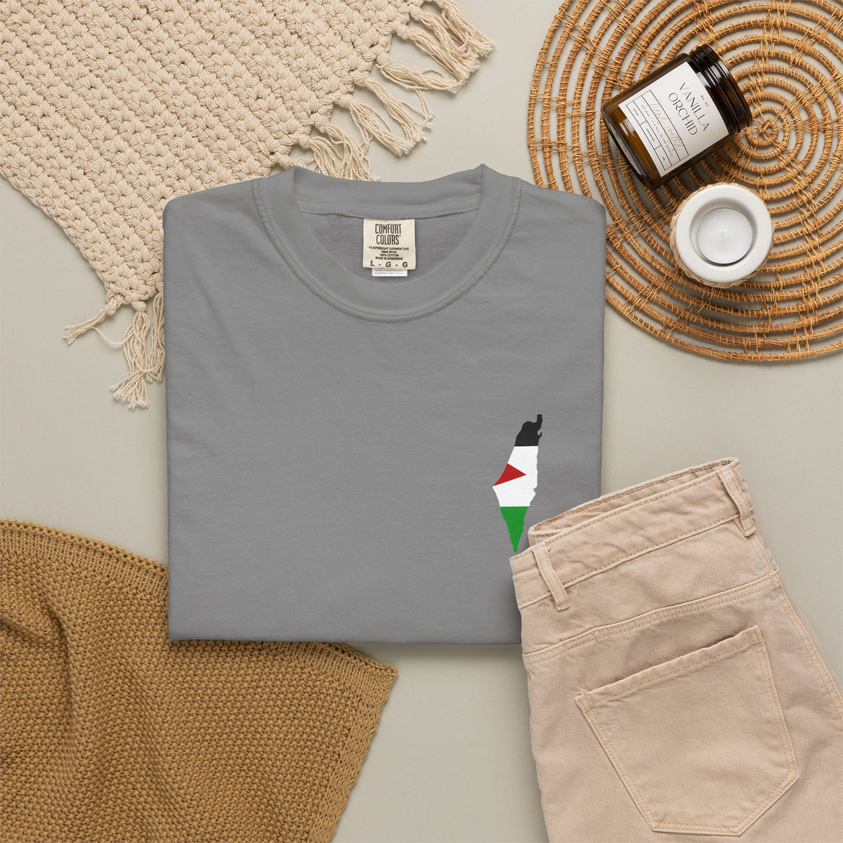 Palestine Map T-Shirt — Minimal Solidarity Tee