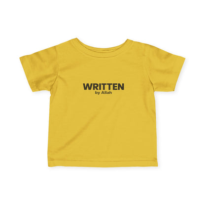 Infant Tee - "WRITTEN by Allah" Minimal Islamic Baby Shirt