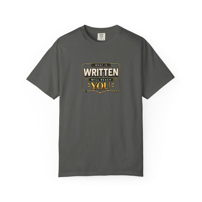 Inspirational 'Written Will Reach You' Graphic T-Shirt