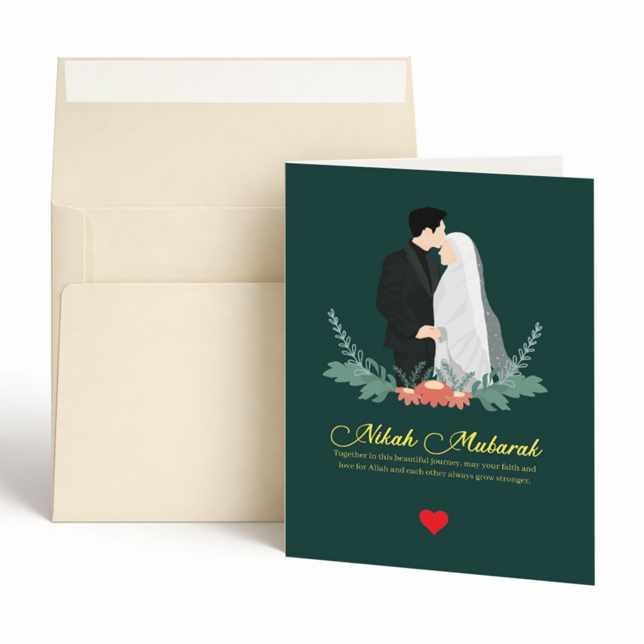 Nikah Mubarak Islamic Wedding Greeting Card | Nikah Mubarak Card