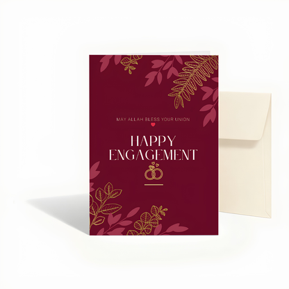 May Allah Bless Your Union | Engagement Greeting Card