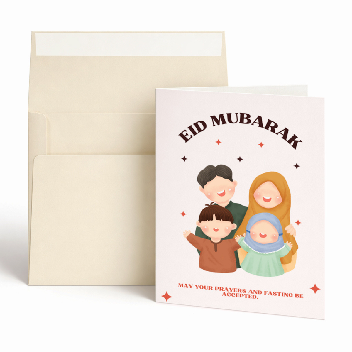 Eid Mubarak Greeting Card (May Your Prayers & Fasting Be Accepted)