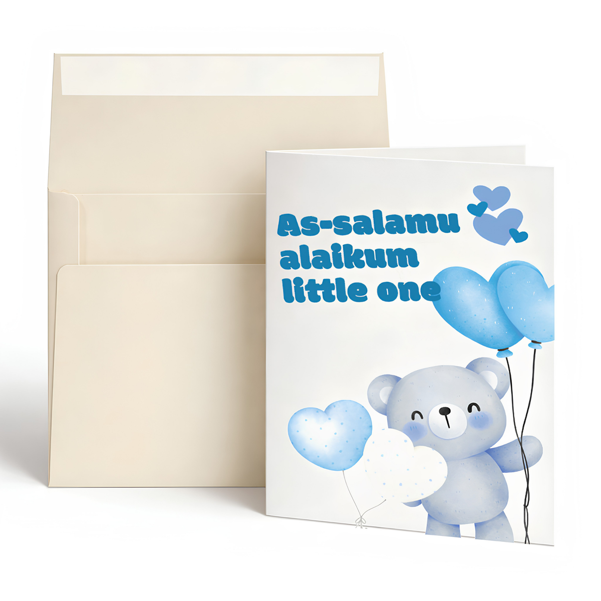 As-salamu Alaikum Little One | Baby Boy Islamic Greeting Card | New baby Card