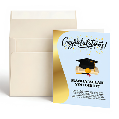 Masha’Allah You Did It Islamic Graduation Greeting Card