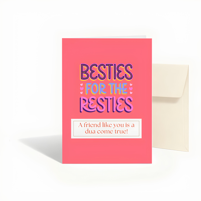 Bestie for the Restie Islamic Friendship Greeting Card