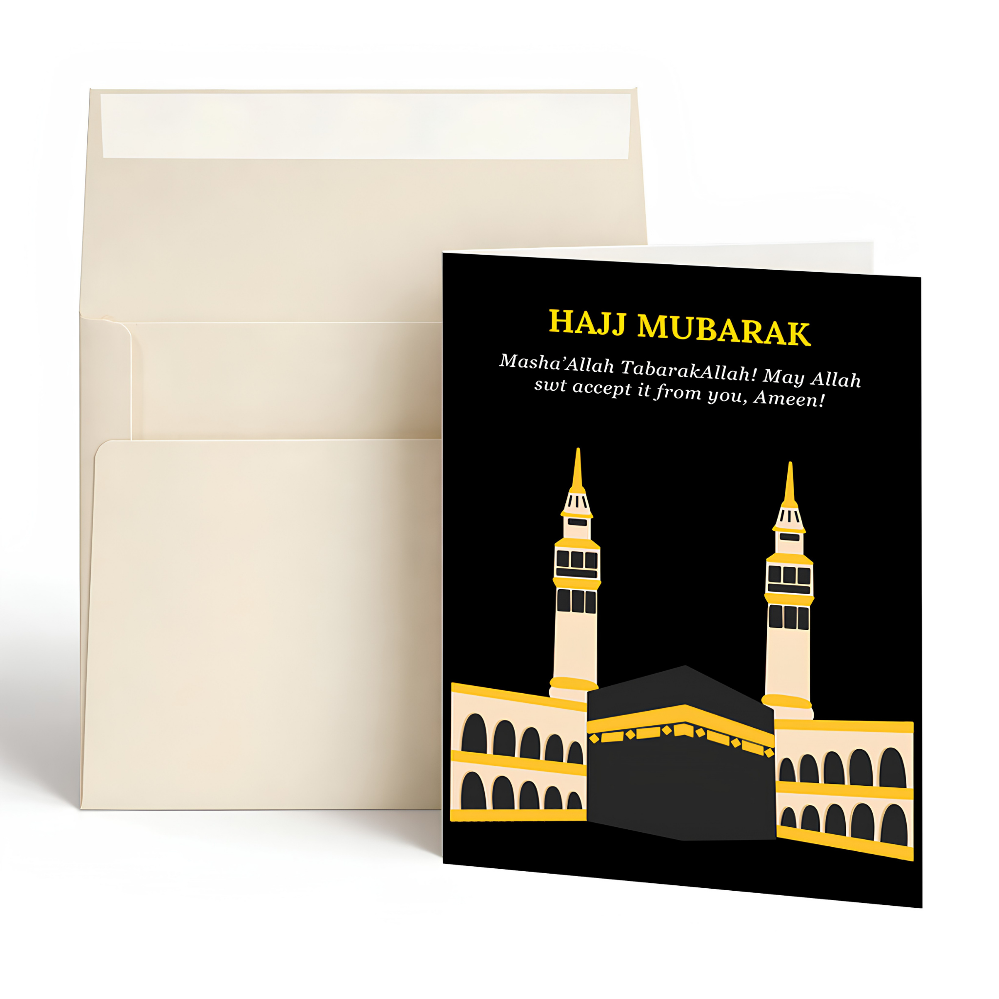 Hajj Mubarak Islamic Greeting Card