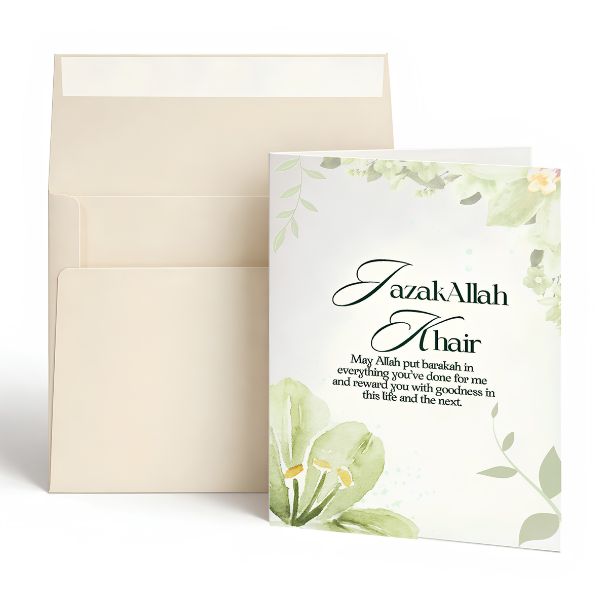 JazakAllah Khair Islamic Thank You Greeting Card | Thank You Cards | Appreciation Cards