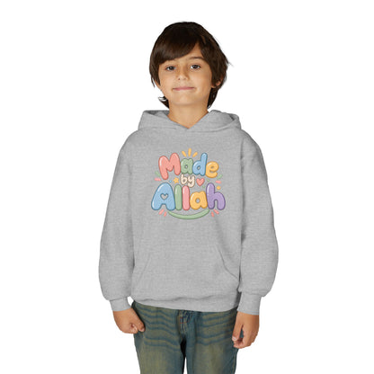 Youth Hoodie — "Made by Allah" Pastel Kids Islamic Pullover