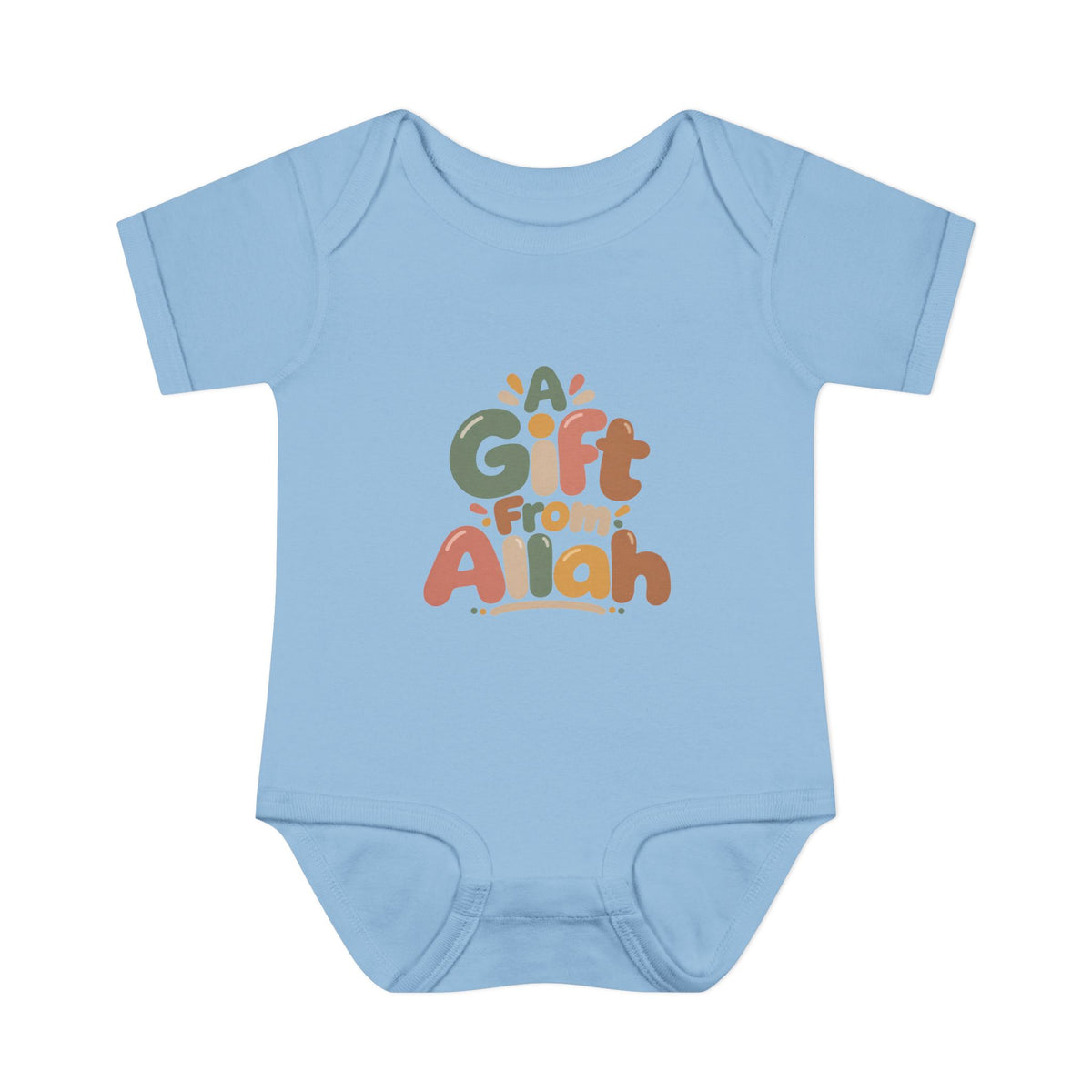 Infant Bodysuit — "A Gift From Allah" Baby Onesie, Islamic Newborn Gift