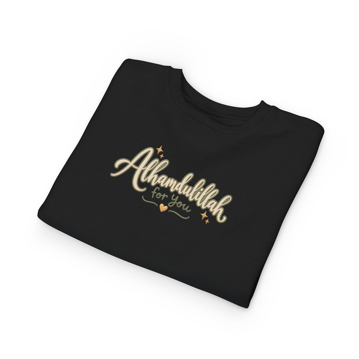Toddler Sweatshirt — “Alhamdulillah for You” Cute Islamic Prayer Crewneck