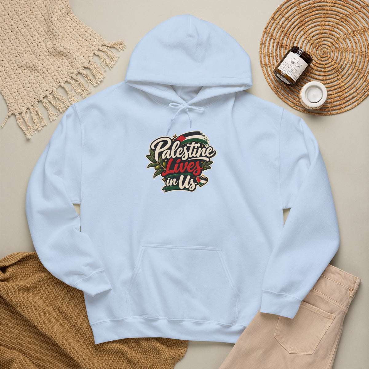 Hoodie — "Palestine Lives in Us" Graphic Hoodie