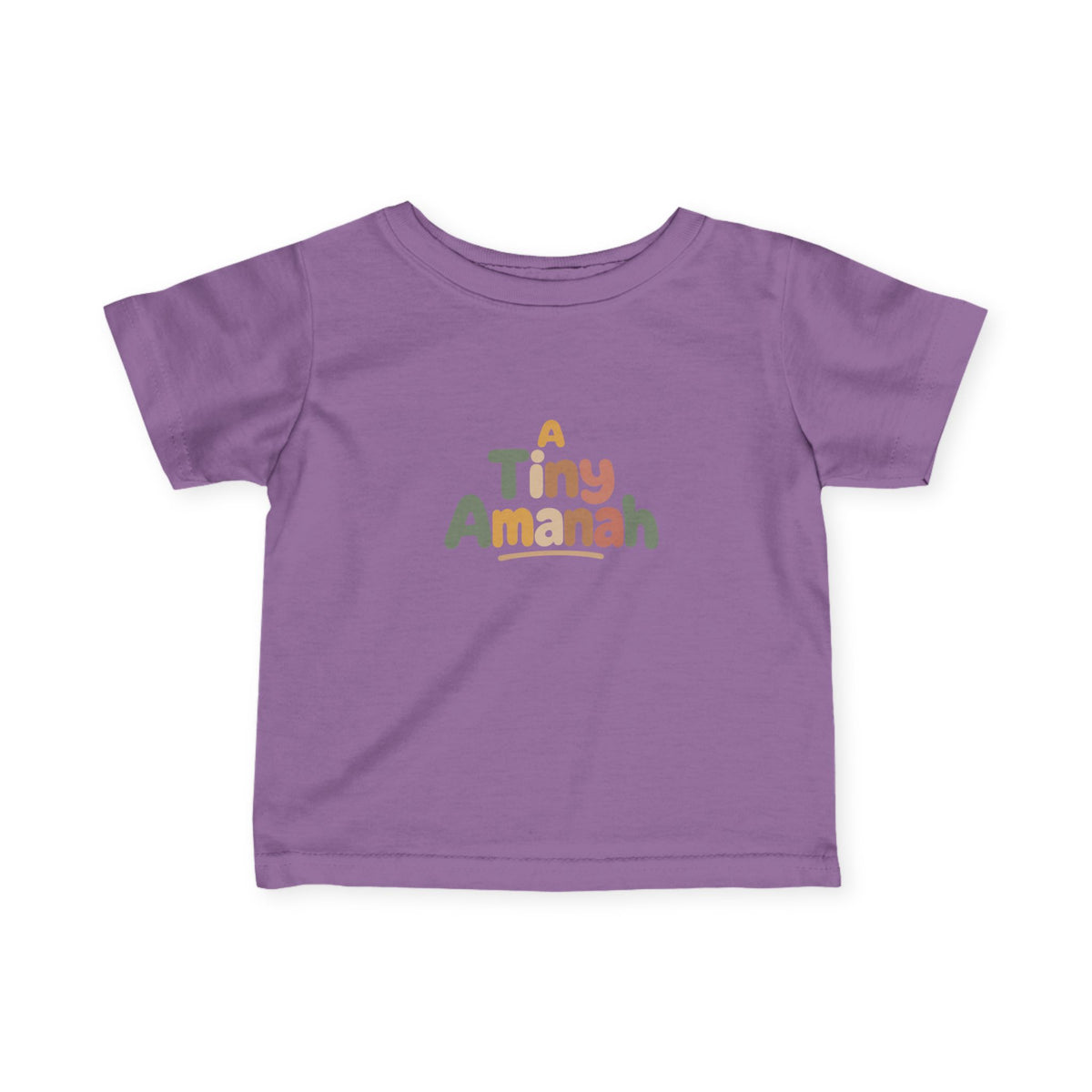 Infant Tee — "A Tiny Amanah" Colorful Retro Baby Shirt