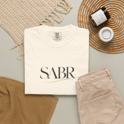 SABR Minimalist Script T-Shirt — Elegant Faith-Inspired Tee