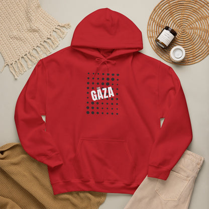 Gaza Solidarity Hoodie — Minimal Dot Grid Protest Sweatshirt