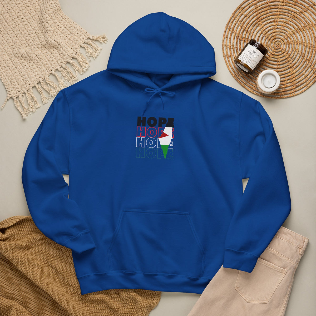 Hoodie — "HOPE" Palestinian Flag Graphic Pullover