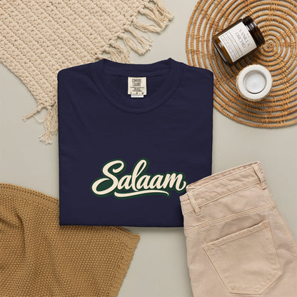 Salaam Script T-Shirt — Casual Islamic Greeting Tee