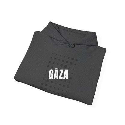 Gaza Solidarity Hoodie — Minimal Dot Grid Protest Sweatshirt