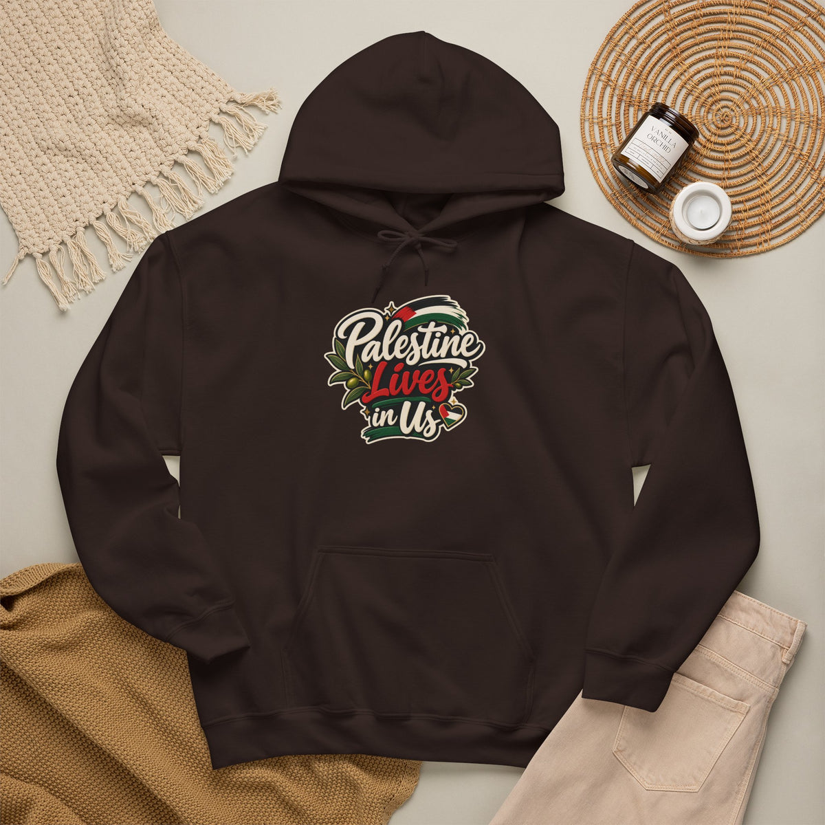 Hoodie — "Palestine Lives in Us" Graphic Hoodie