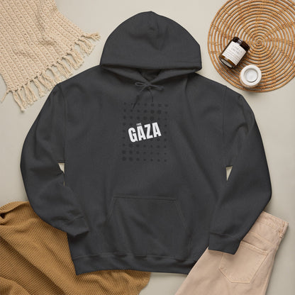 Gaza Solidarity Hoodie — Minimal Dot Grid Protest Sweatshirt