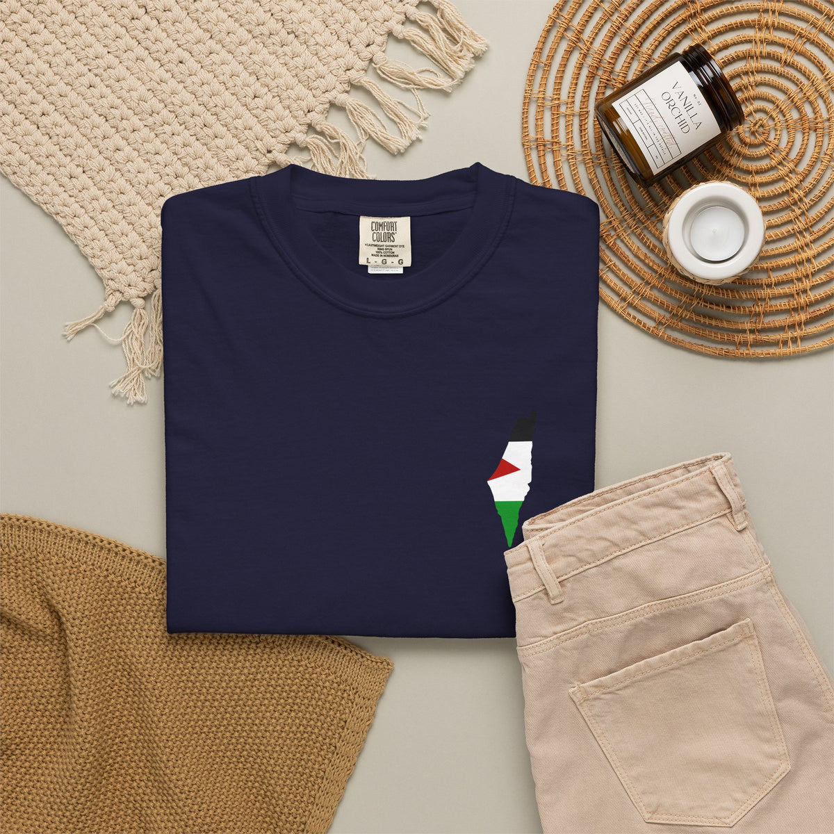 Palestine Map T-Shirt — Minimal Solidarity Tee