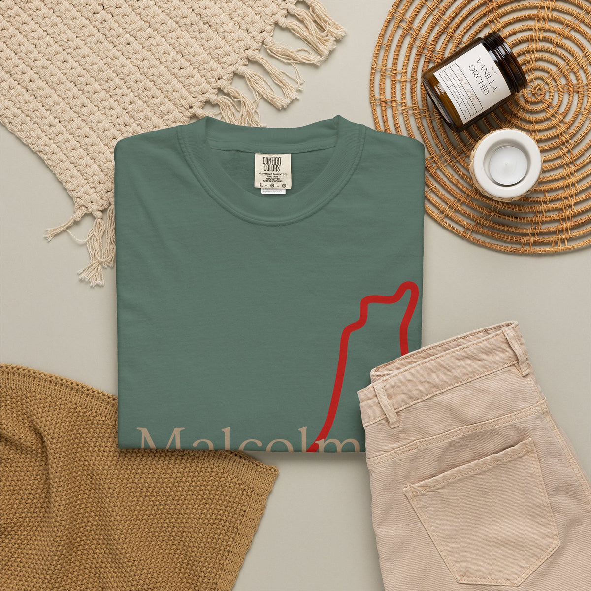 Malcolm X Palestine Quote Outline T-Shirt — Minimalist Palestine Solidarity Tee