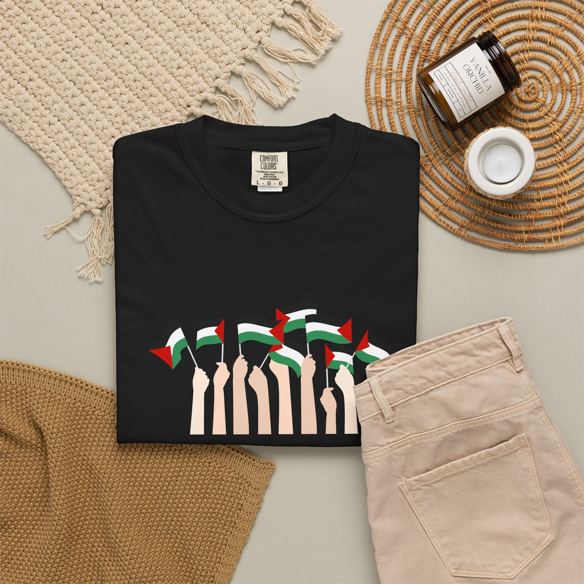 Palestine Flags T-Shirt — Minimal Graphic Tee