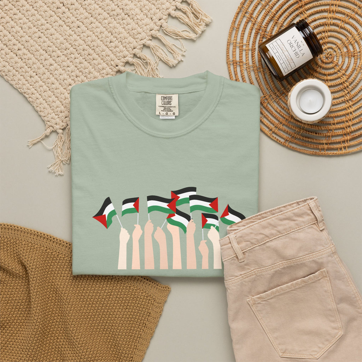 Palestine Flags T-Shirt — Minimal Graphic Tee