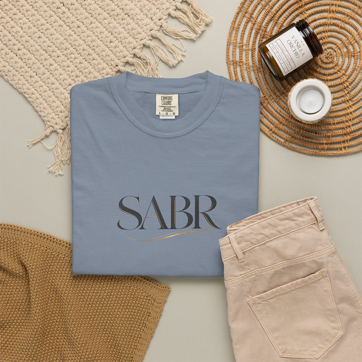 SABR Minimalist Script T-Shirt — Elegant Faith-Inspired Tee