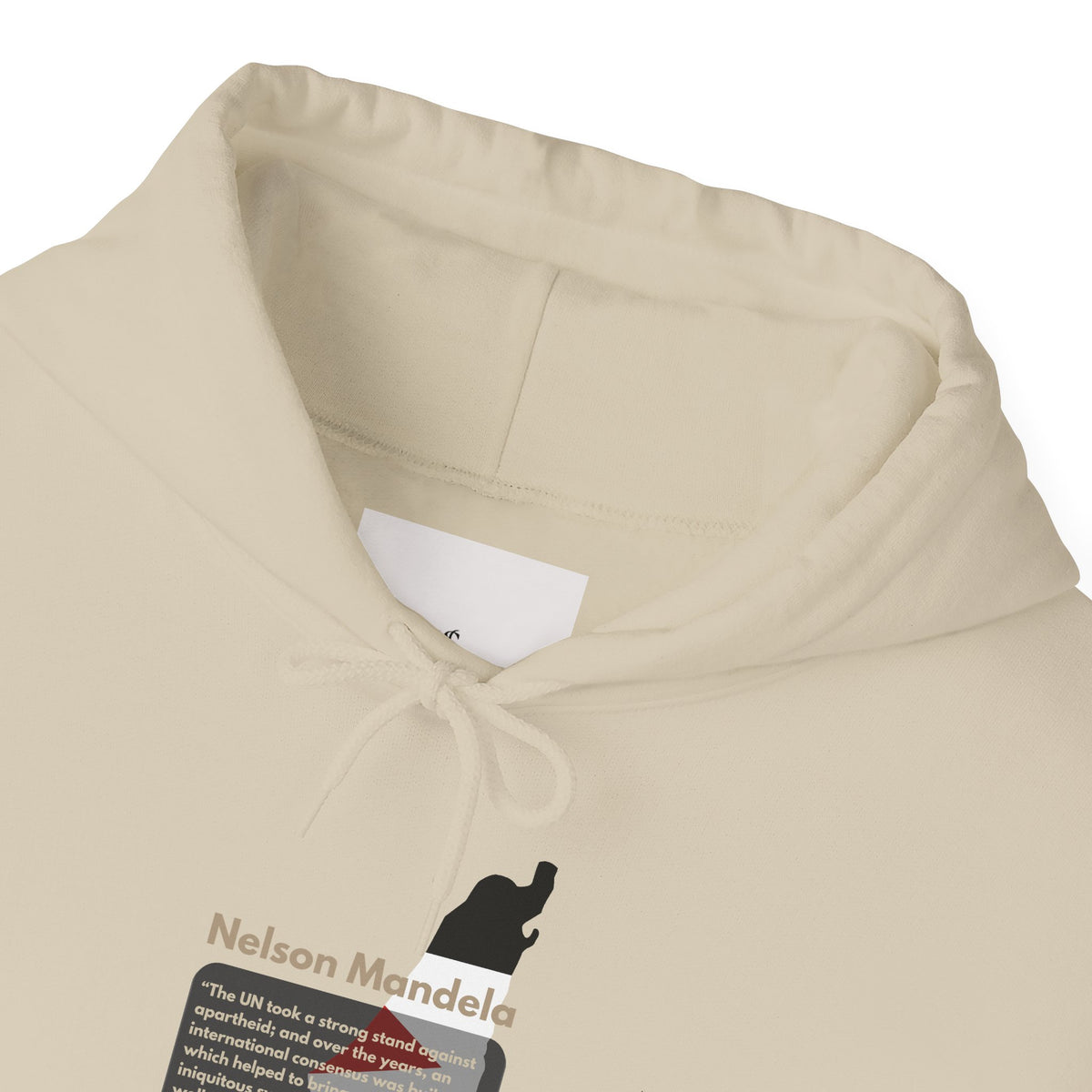 Hoodie - Nelson Mandela Quote & Palestine Flag Graphic